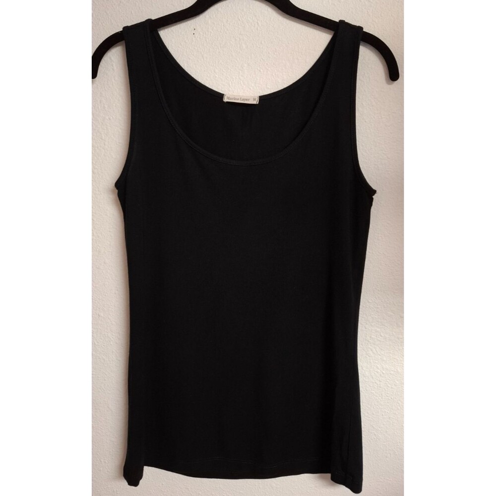 Women's Marine Layer Modal Spandex Black Sleeveless Tank Top Size Medium